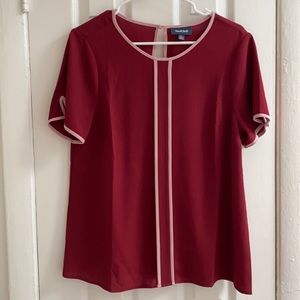 ModCloth top in Burgundy/Wine